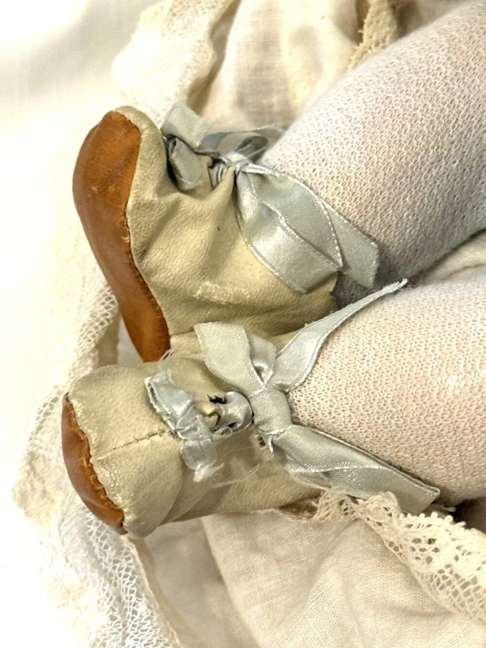 Antique Japan 16” Bisque Head Morimura Brothers Porcelain Baby Doll 1920s